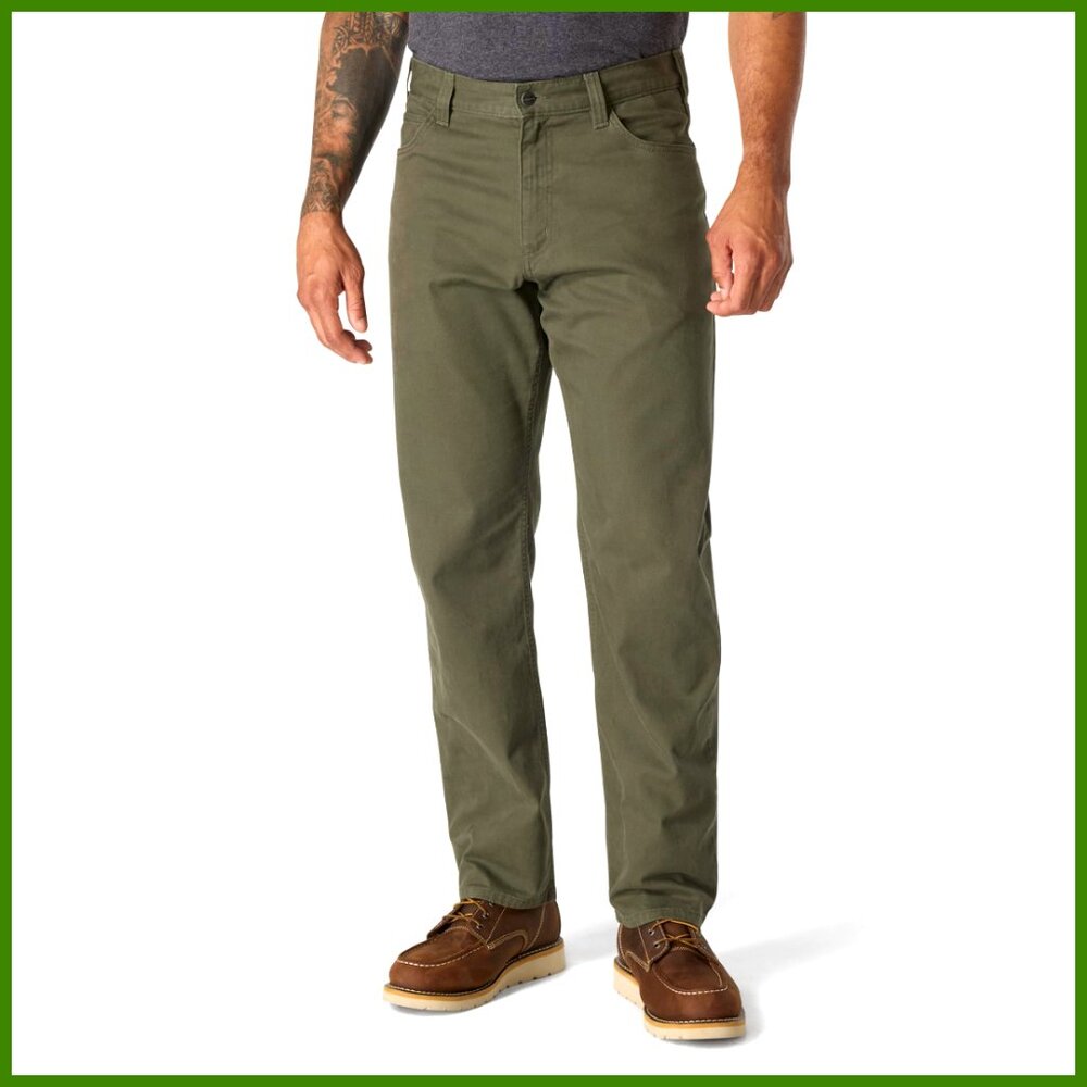 Relaxed Fit Canvas Work Pants with Rugged Flex Stretch Technology